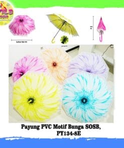 (1Pcs) Payung PVC Motif BUNGA