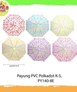 (1Pcs) Payung PVC transparan motif Polkadot