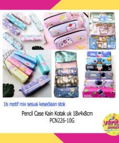 (1Pcs) Pencil Case Kain Kotak