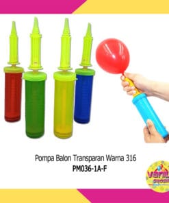 (1Pcs) Pompa Balon Transparan Warna