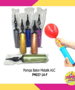 (1Pcs) Pompa balon Metalik Polos