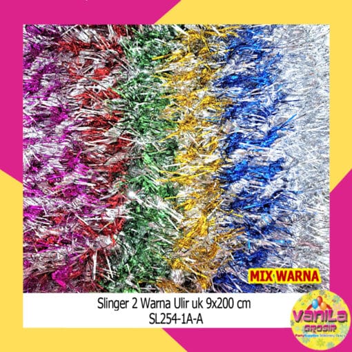 (1Pcs) Slinger 2Warna Ulir 9cmX2m