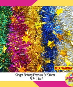 (1Pcs) Slinger Bintang & Bulat Emas uk 6cmX2m