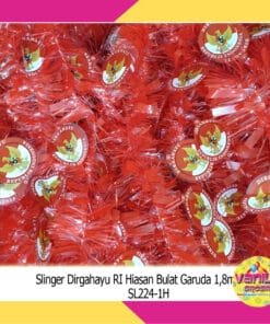 (1Pcs) Slinger Dirgahayu RI Hiasan Bulat Garuda