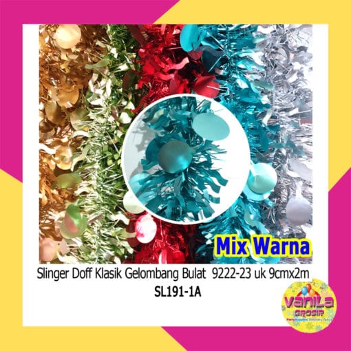 (1Pcs) Slinger Doff Klasik Gelombang bulat