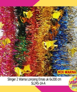 (1Pcs) Slinger Lonceng Natal Gold