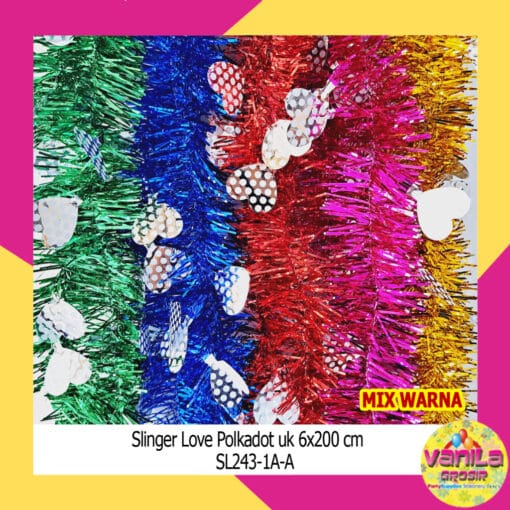 (1Pcs) Slinger Love Polkadot & Polos Uk 6cmX2m