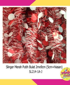 (1Pcs) Slinger Merah Putih Bulat
