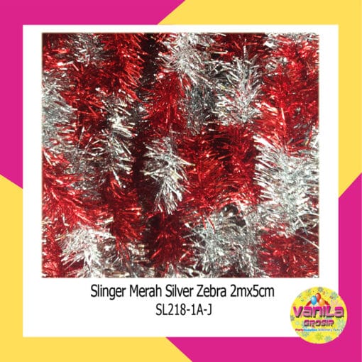 (1Pcs) Slinger Merah Silver Kemerdekaan