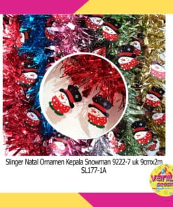 (1Pcs) Slinger Natal Ornamen Kepala Snowman