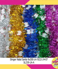 (1Pcs) Slinger Natal Santa 9cmx2m