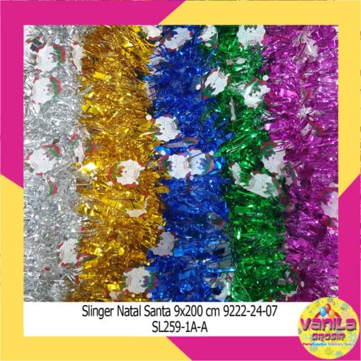 (1Pcs) Slinger Natal Santa 9cmx2m