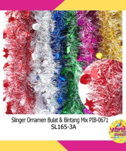 (1Pcs) Slinger Ornamen Bulat & Bintang Mix