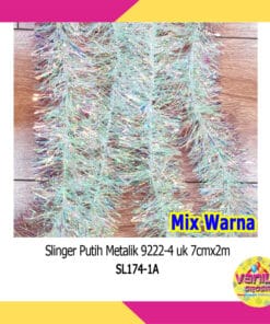 (1Pcs) Slinger Putih Metalik