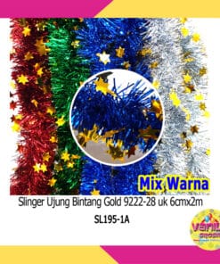 (1Pcs) Slinger Ujung Bintang Gold Lubang