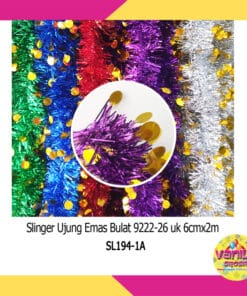 (1Pcs) Slinger Ujung Emas Bulat