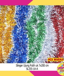 (1Pcs) Slinger Ujung Putih Uk 7cmX2m