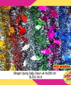 (1Pcs) Slinger Ujung Salju Daun Natal