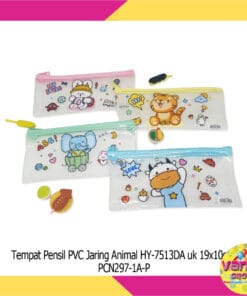 (1Pcs) Tempat Pensil PVC Jaring Sanrio Unicorn Animal