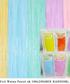 (1Pcs) Tirai Foil Macaron Pastel