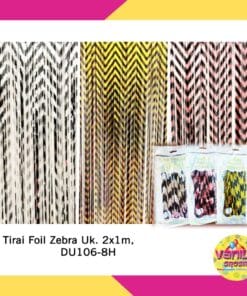 (1Pcs) Tirai foil Zebra