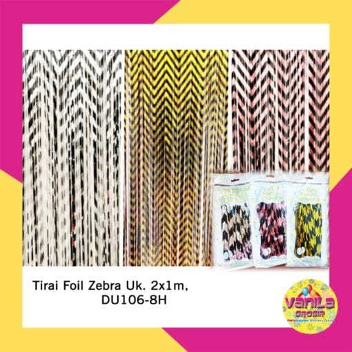 (1Pcs) Tirai foil Zebra
