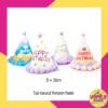 (1Pcs) Topi Kerucut Pompom Pastel HBD
