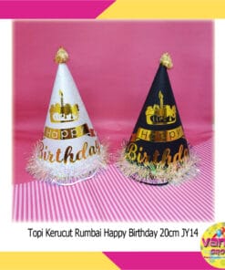 topi kerucut happy birthday
