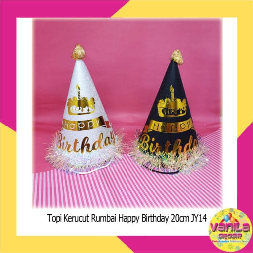 topi kerucut happy birthday