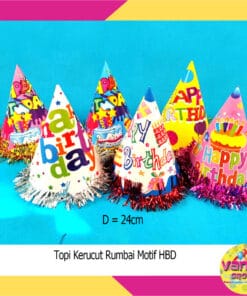 topi kerucut happy birthday