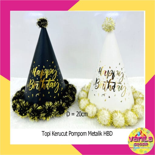 topi kerucut happy birthday