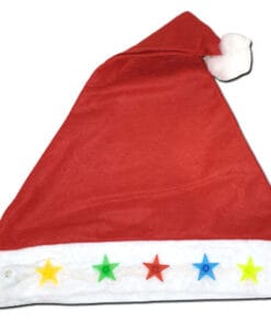 (1Pcs) Topi Natal Flanel Lampu