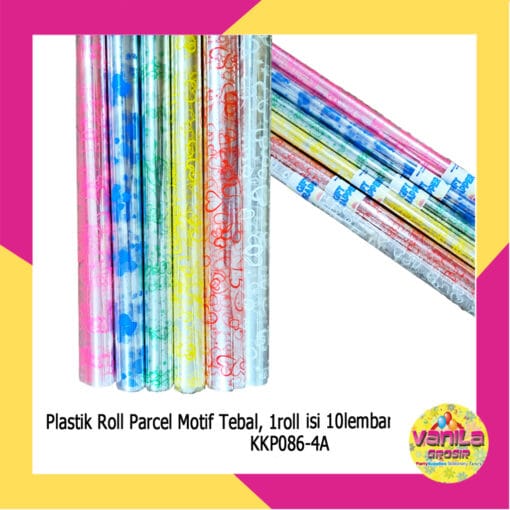 (1Roll Isi 10pcs) Plastik Roll Parcel Motif Tebal