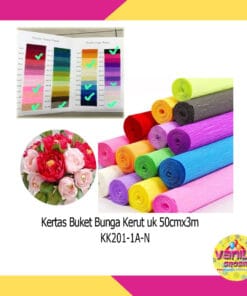 1Roll Kertas Buket Bunga Kerut Uk 50cmX3m