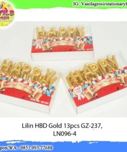(1SET) LILIN HBD GOLD (SON)