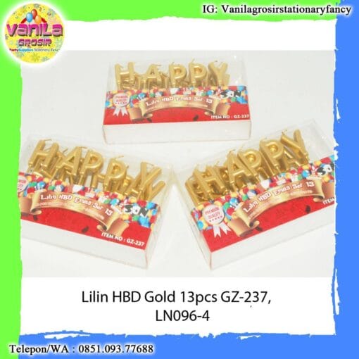 (1SET) LILIN HBD GOLD (SON)
