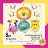 (1Set) Balon foil set HBD karakter (Animal cute)