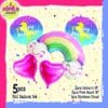 (1Set) Balon foil set HBD motif (Pelangi smile)