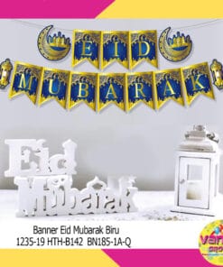(1Set) Banner Eid Mubarak Biru