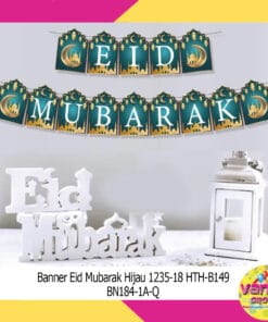 (1Set) Banner Eid Mubarak Hijau