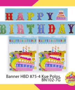 (1Set) Banner HBD Kue Polos