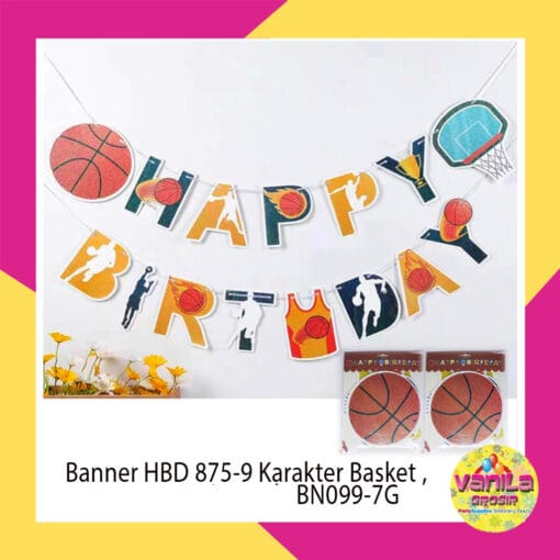 (1Set) Banner Happy Birthday Karakter New