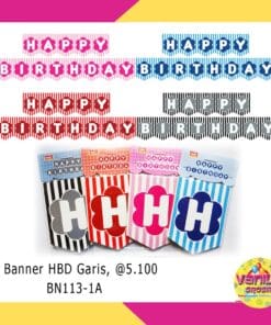 (1Set) Banner Happy Birthday segilima GARIS