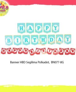banner ulang tahun polkadot
