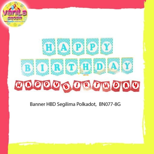 banner ulang tahun polkadot
