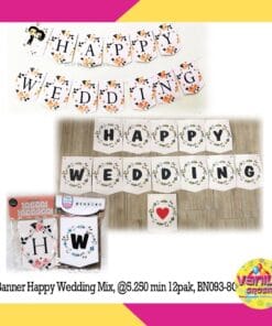 (1Set) Banner Happy Wedding