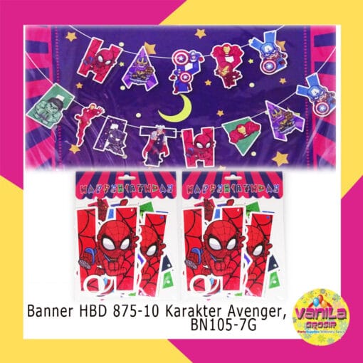 (1Set) Banner Karakter Avenger