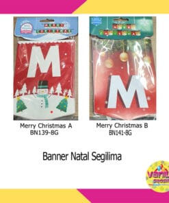 (1Set) Banner Segilima Merry Christmast