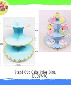 (1Set) Cupcake stand Polos warna Biru