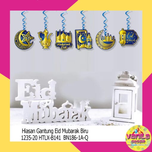 (1Set) Hiasan Gantung Eid Mubarak Ornamen